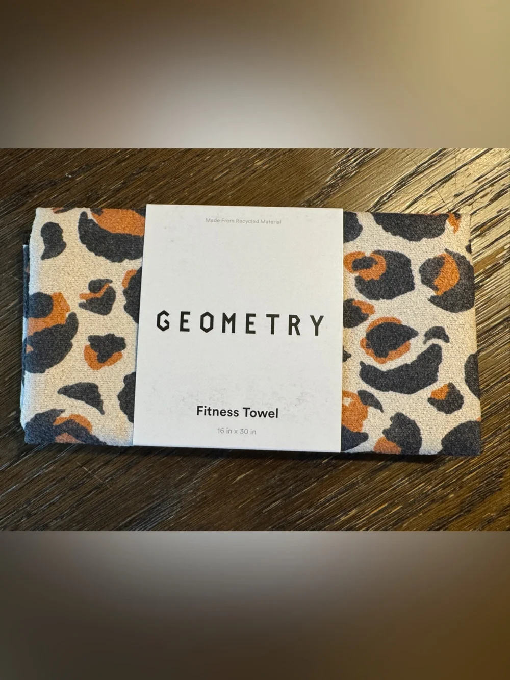 NWT Geometry Fitness Towel in Leopard Print